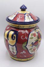 Load image into Gallery viewer, Pier 1 Vallarta Hand Painted Lidded Canister 11.5 Inch