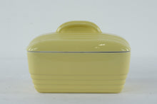 Load image into Gallery viewer, Hall China Covered Refrigerator Dish – Yellow Art Deco Utility Dish – Made for Westinghouse