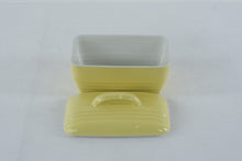 Load image into Gallery viewer, Hall China Covered Refrigerator Dish – Yellow Art Deco Utility Dish – Made for Westinghouse