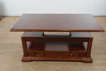 Load image into Gallery viewer, Traditional Cherry Lift Top Coffee Table with Drawer and Shelf Storage