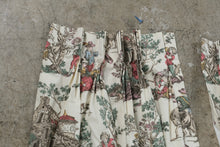 Load image into Gallery viewer, Multicolor Pastoral Toile Custom Lined Drapery Panels 4 Panel Set 88 Inch