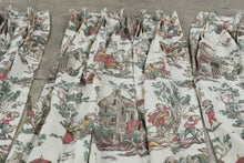 Load image into Gallery viewer, Multicolor Pastoral Toile Custom Lined Drapery Panels 4 Panel Set 88 Inch