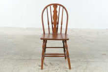 Load image into Gallery viewer, Traditional Windsor Bow Back Wood Dining Chair with Turned Spindles