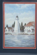 Load image into Gallery viewer, Mary Lou Troutman Cove Point and Drum Point Lighthouse Framed Prints Maryland