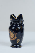 Load image into Gallery viewer, Limoges France Cobalt Blue Porcelain Gold Courting Couple Decorative Vase