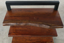 Load image into Gallery viewer, Jofran Nature's Edge Solid Acacia Live Edge 3-Shelf Bookcase with Iron Frame