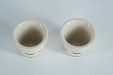 Load image into Gallery viewer, Longaberger Pottery Holly Votive Candle Holders – Set of 2