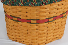 Load image into Gallery viewer, Longaberger Six-Sided Basket with Lid & Plastic Insert – Handwoven USA