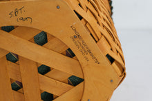 Load image into Gallery viewer, Longaberger Six-Sided Basket with Lid & Plastic Insert – Handwoven USA