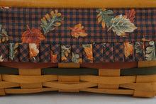 Load image into Gallery viewer, Longaberger 1997 Shades of Autumn Bountiful Harvest Basket With Wood Lid and Fabric Liner