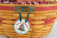 Load image into Gallery viewer, Longaberger 1999 Christmas Collection Popcorn Basket with Liner Protector and Tie On