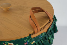 Load image into Gallery viewer, Longaberger Corn Basket with Protector, Liner, and WoodCrafts Lid – Signed 1996