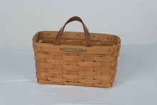 Load image into Gallery viewer, Longaberger 1998 Wall Basket Leather Handle Handwoven USA