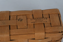 Load image into Gallery viewer, Longaberger 1998 Wall Basket Leather Handle Handwoven USA