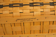 Load image into Gallery viewer, Longaberger 1996 Traditions Collection Hospitality Basket – Green Plaid Liner & Protector Set