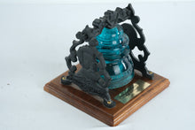 Load image into Gallery viewer, Hemingray-42 Glass Insulator Display on Cast Iron Frame – Lorain Products 40th Anniversary 1936–1976