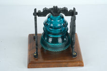 Load image into Gallery viewer, Hemingray-42 Glass Insulator Display on Cast Iron Frame – Lorain Products 40th Anniversary 1936–1976