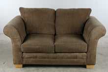 Load image into Gallery viewer, Loren Mitchell Collection Brown Chenille Loveseat