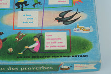 Load image into Gallery viewer, Loto des Proverbes Vintage French Educational Game by Fernand Nathan