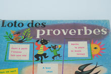 Load image into Gallery viewer, Loto des Proverbes Vintage French Educational Game by Fernand Nathan