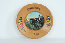 Load image into Gallery viewer, Hand-Painted Luxembourg Souvenir Wall Plate with Scenic Bridge View