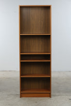 Load image into Gallery viewer, Mid-Century Modern Teak Narrow Bookcase with Adjustable Shelving