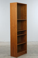 Load image into Gallery viewer, Mid-Century Modern Teak Narrow Bookcase with Adjustable Shelving