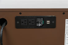 Load image into Gallery viewer, Northridge Home Marina Del Rey Walnut Nightstand with USB and Power Outlets