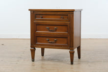 Load image into Gallery viewer, White Furniture Co MCM Solid Wood Nightstand 3 Drawer Bedside Table