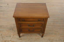 Load image into Gallery viewer, White Furniture Co MCM Solid Wood Nightstand 3 Drawer Bedside Table
