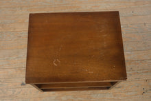 Load image into Gallery viewer, Mid Century Modern Walnut Nightstand by Bassett Gala Collection Single Drawer Open Shelf