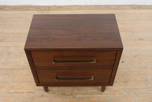 Load image into Gallery viewer, Northridge Home Marina Del Rey Walnut Nightstand with USB and Power Outlets