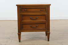 Load image into Gallery viewer, White Furniture Co MCM Solid Wood Nightstand 3 Drawer Bedside Table