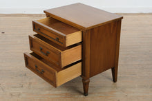 Load image into Gallery viewer, White Furniture Co MCM Solid Wood Nightstand 3 Drawer Bedside Table
