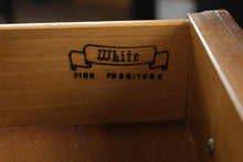 Load image into Gallery viewer, White Furniture Co MCM Solid Wood Nightstand 3 Drawer Bedside Table