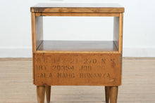 Load image into Gallery viewer, Mid Century Modern Walnut Nightstand by Bassett Gala Collection Single Drawer Open Shelf