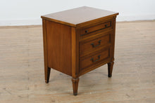 Load image into Gallery viewer, White Furniture Co MCM Solid Wood Nightstand 3 Drawer Bedside Table