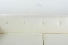 Load image into Gallery viewer, Elegant Ivory Mid-Century Modern Sofa / Couch - New Foam Cushions