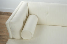 Load image into Gallery viewer, Elegant Ivory Mid-Century Modern Sofa / Couch - New Foam Cushions