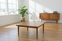 Load image into Gallery viewer, Mersman Mid Century Modern Walnut Square Coffee Table with Tapered Legs