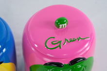 Load image into Gallery viewer, M and M Character Cookie Jar Set Yellow and Green Galerie 2003