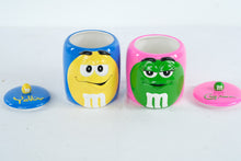 Load image into Gallery viewer, M and M Character Cookie Jar Set Yellow and Green Galerie 2003