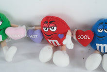 Load image into Gallery viewer, M and M Plush Character Set Green Red Blue Sassy Hot Cool Hearts Galerie