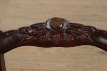 Load image into Gallery viewer, Mahogany Saber-Leg Chair with Carved Floral Crest