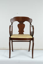 Load image into Gallery viewer, Mahogany Tall Arm Saber Legged Chair - Tell City
