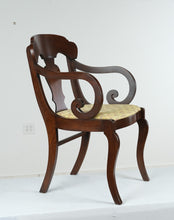 Load image into Gallery viewer, Mahogany Tall Arm Saber Legged Chair - Tell City