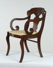 Load image into Gallery viewer, Mahogany Tall Arm Saber Legged Chair - Tell City