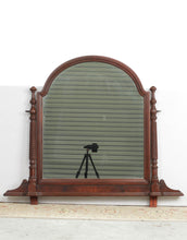 Load image into Gallery viewer, Mahogany Vanity Dome Top Mirror with Connecting Frame