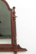 Load image into Gallery viewer, Mahogany Vanity Dome Top Mirror with Connecting Frame