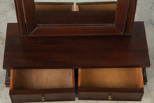 Load image into Gallery viewer, Craftique Solid Mahogany Chippendale Cheval Dressing Table Mirror 2 Drawer